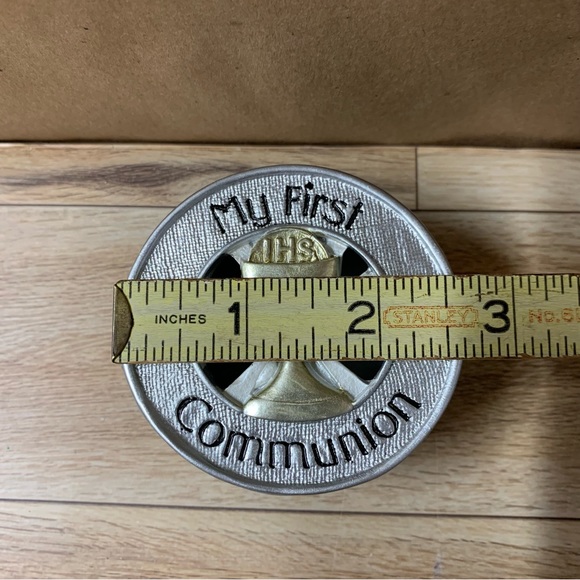 New! Joseph Studio My First Communion Box Container Dish Gift Silver Gold - Picture 7 of 7